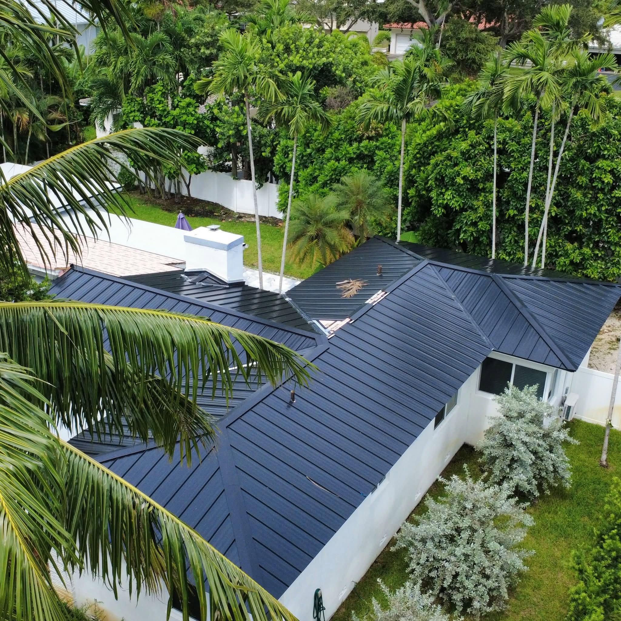 Finished roof stage of a roofing project